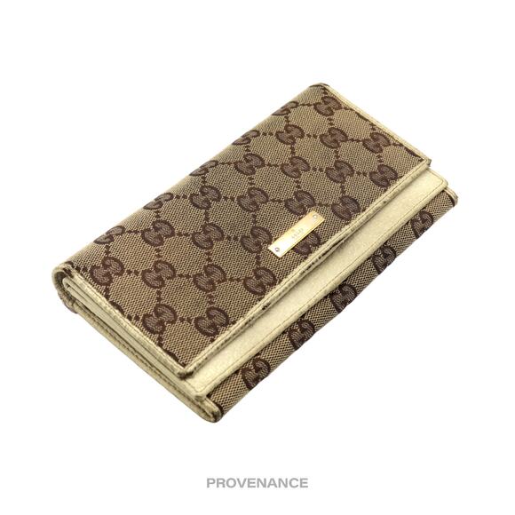 🔴 Gucci GG Canvas Long Wallet - White - Picture 4 of 8